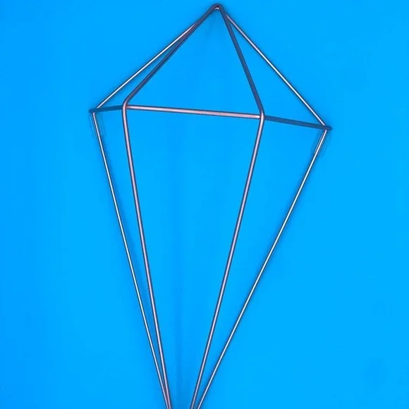 Set of 6 Geometric Terrarium Copper Metal Wire Crystal Shape‎ Centerpiece Decor