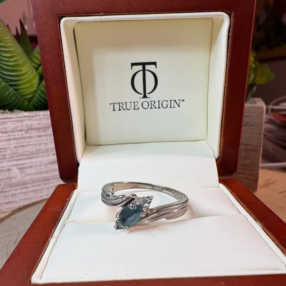Silver and Blue Women's Ring