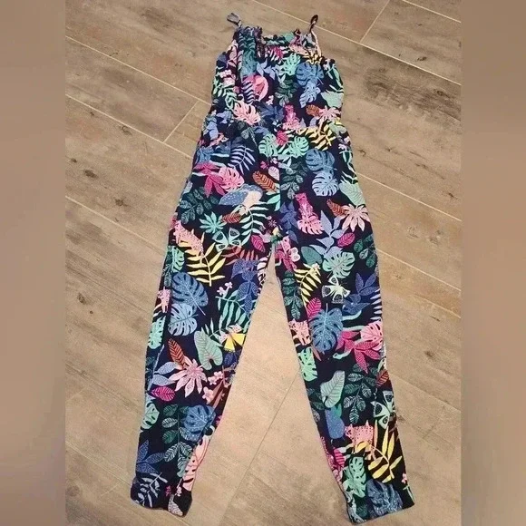 H&M Hawaiian Print Girls Size 6-7y Jumpsuit