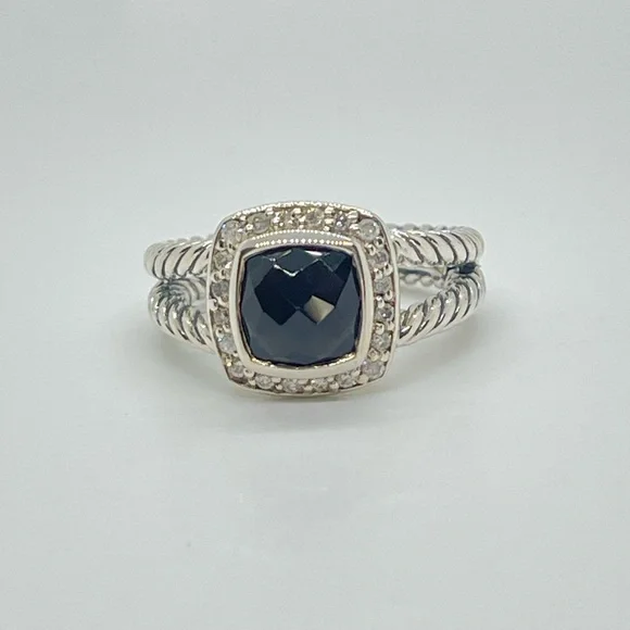 David Yurman Black Onyx Petite Albion Ring