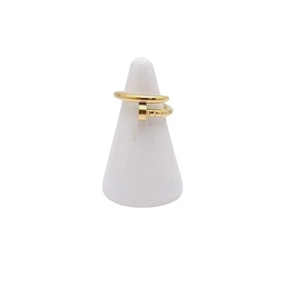 Generic Stainless Steel Nail Ring in Gold