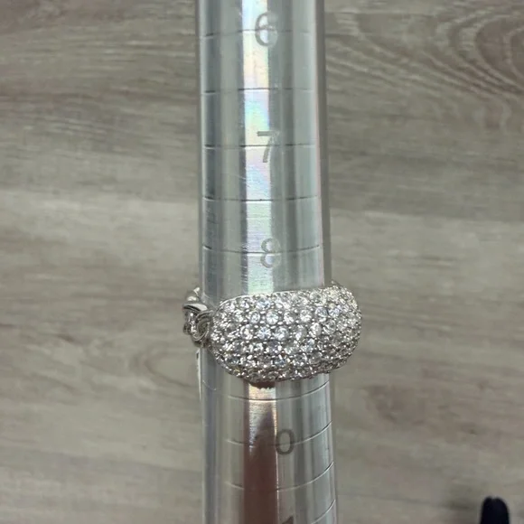 Elegant‎ Sterling Silver Crystal Ring .925