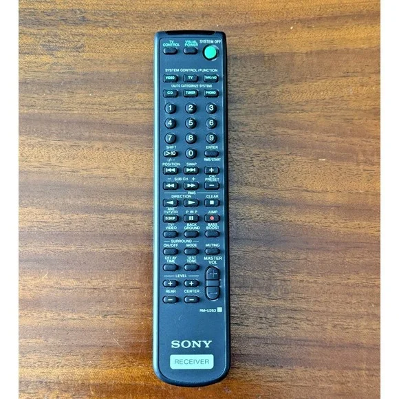 Genuine SONY Receiver Remote RM-U263 A/V Remote Control Replacement OEM Black