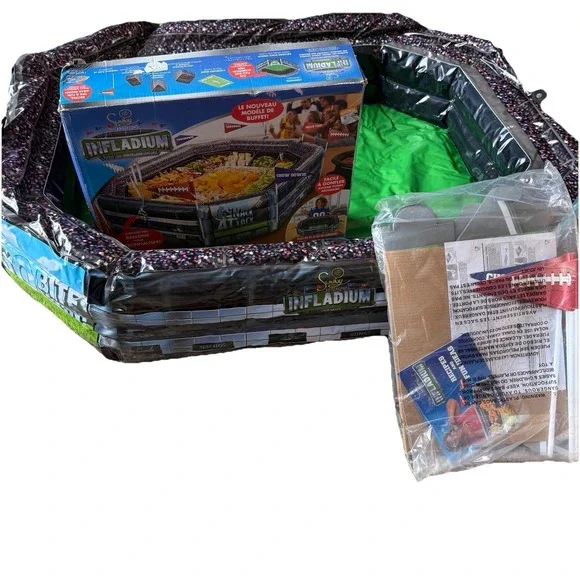 Sunny Anderson Infladium‎ Inflatable Snack Stadium Football Party Bowl Open Box
