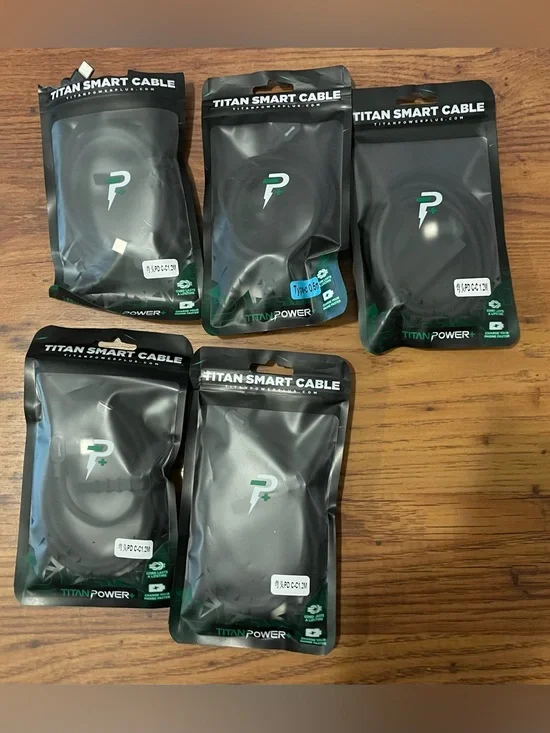 Titan Power Titan Smart Cable - Black (5 Pack) Cell Phone Chargers Cables New