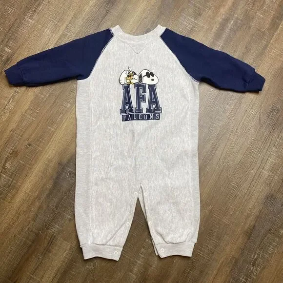 Vintage Peanuts snoopy AFA falcons‎ air force academy sweatsuit 18 months