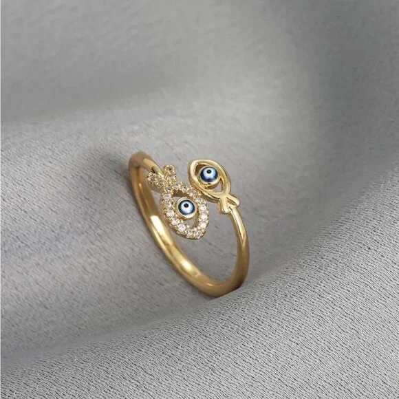 Gold Evil Eye Ring R227