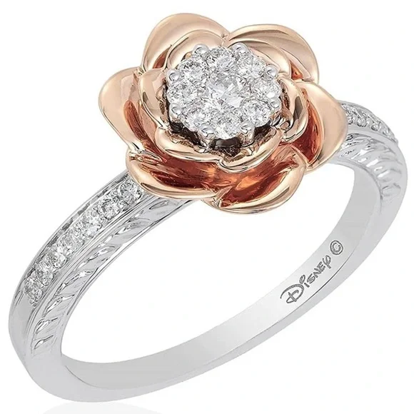 NEW Enchanted Disney Belle Rose Ring