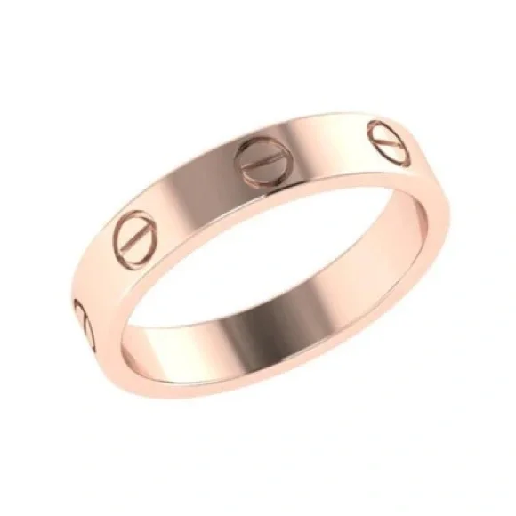 Generic Stainless Steel Screw Ring in Rose Gold