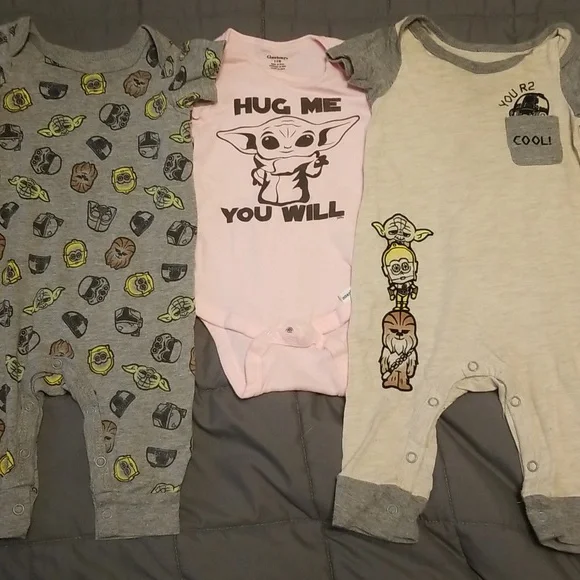 Disney Star Wars Bundle of 3 infant outfits