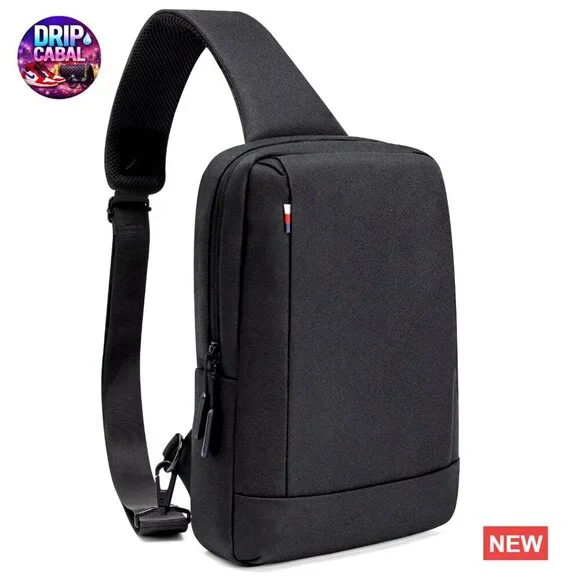 Oxford Cloth Sling Bag with USB Charging Port, Adjustable Strap, Waterproof