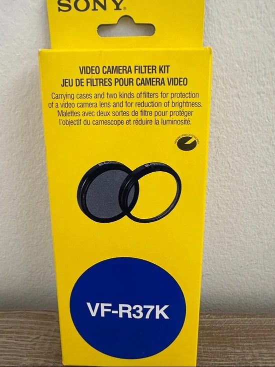Sony VF-R37K Video Camera Filter Kit - Yellow & Blue Packaging