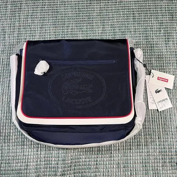 Supreme x Lacoste Messanger Bag 2019 Navy Blue NEW 100% Authentic