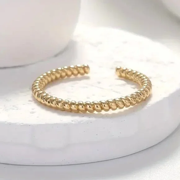 Toe Ring Foot Jewelry Gold Rope Minimalist Adjustable Beach Boho Trendy Goddess
