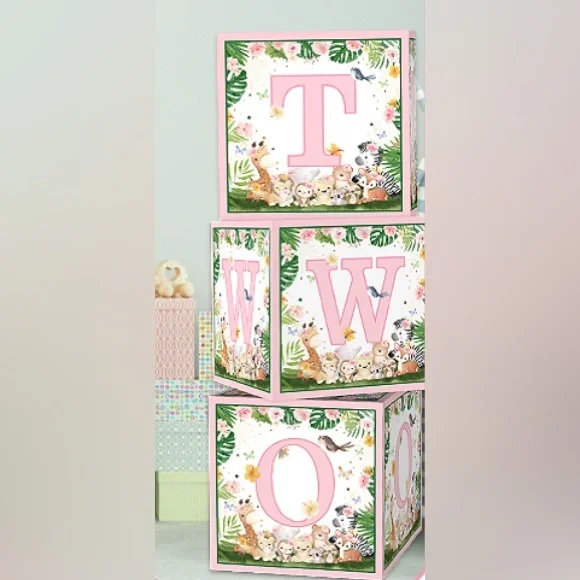 Two Wild Birthday Boxes decoration