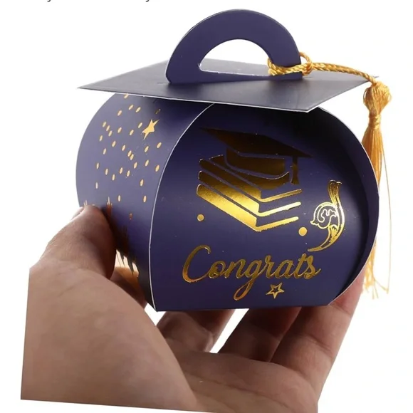 Graduation Cap Candy Holder 50pcs Delicate Candy Boxes for Party Favors
