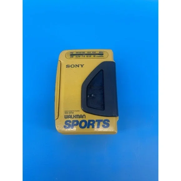 VTG Sony Walkman Sports WM-AF54 AM/FM Cassette Player Tested Works Yellow