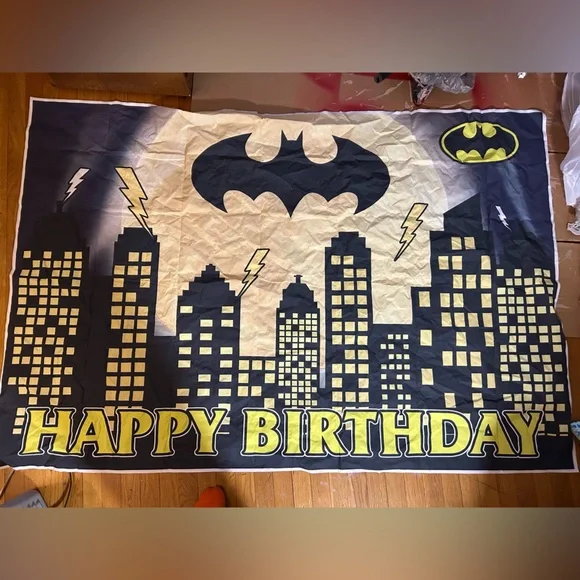 Batman, happy birthday, black and yellow, 4 x 6 New