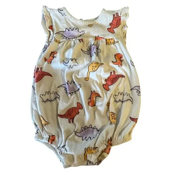 Old Navy Adorable Baby Romper with Dinosaur Design Girls 6-12 Months