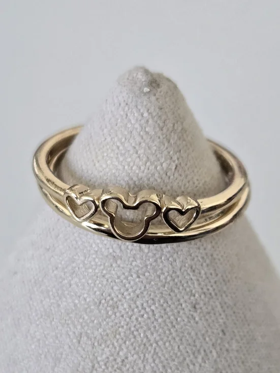 Mickey Ring - Mickey Ear & Hearts Stackable Ring - Size 7