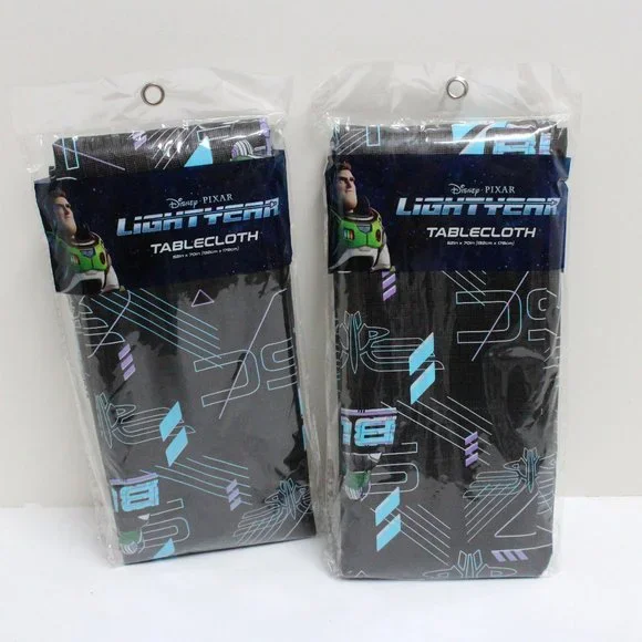 2 Disney Pixar Lightyear Themed Tablecloths 52 in x 70 in for Party Fun