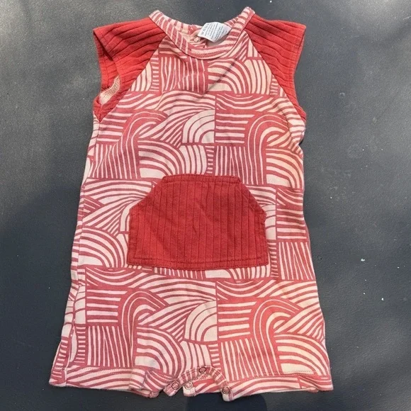 Kate Quinn Organic Cotton Romper Modern Stripes 3-6 Months