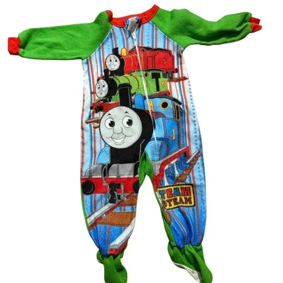 Vintage Thomas & Friends Colorful Kids Footie