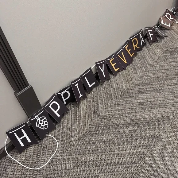 Hoppily Ever After Vinyl Hanging Sign