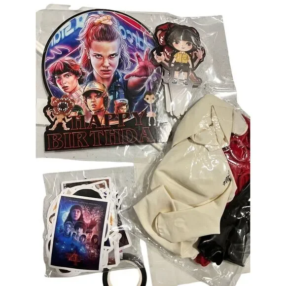 Stranger Things Birthday Party Supplies caketopper,cupcake toppers,Banner,Balloo
