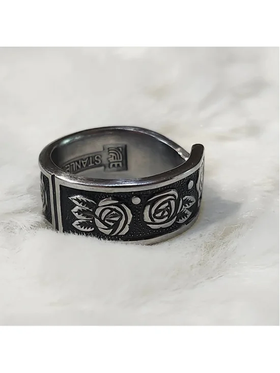 Rose Ring size 7½ silverwear spoon ring