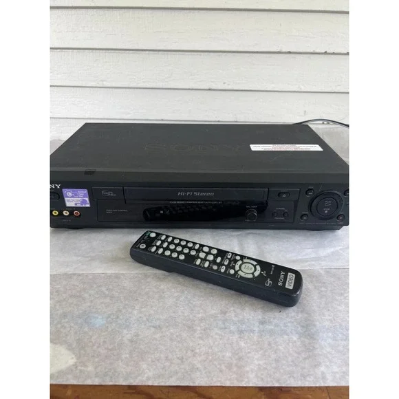 Sony SLV-N900 VHS VCR 4-Head HiFi Stereo Player with Remote Tested Works Black