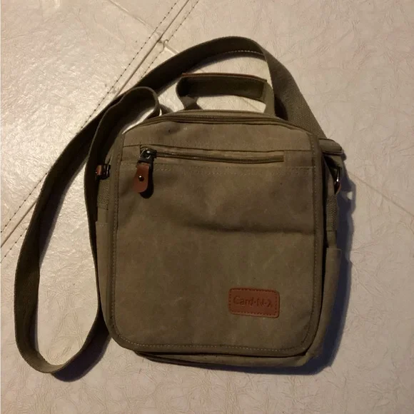 Card N X Men's Olive Crossbody Bag
