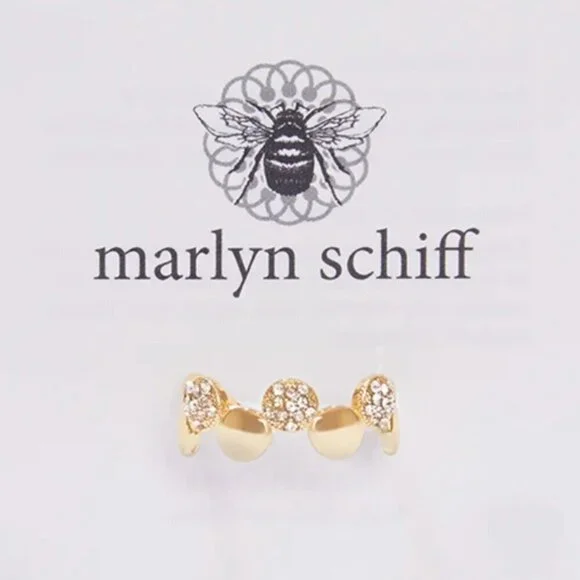 Marlyn Schiff Disc Pave Adjustable Ring