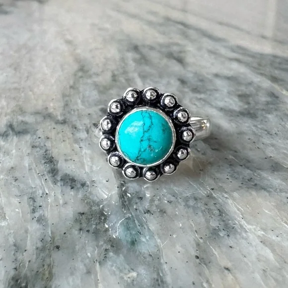 NWOT Sundance Desert Garden Ring, Turquoise, Sterling Silver