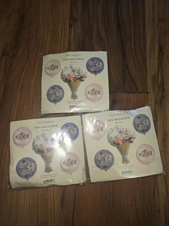 Rifle Paper Co. Foil Balloons Set Of 15 Mom Flowers Mothers Day Gift
