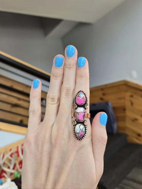 Cotton Candy Turquoise Copper Ring