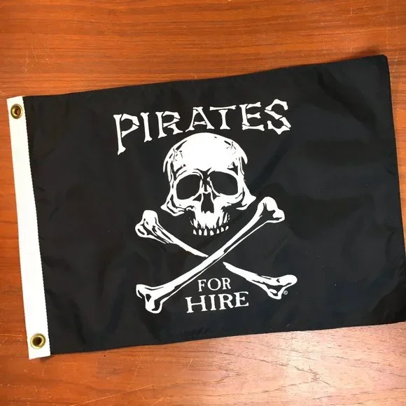 SKULL & BONES Pirate Party Flag Jolly Roger 12