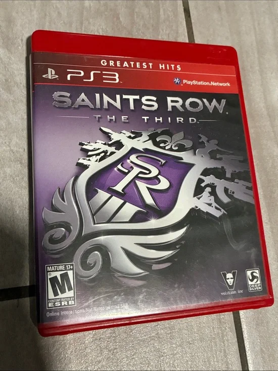 Sony PS3 Saints Row: The Third – Red Case with Purple Cover Art