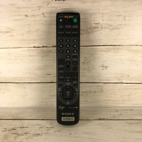 Sony RMT-V266 VCR Plus Remote Control Genuine OEM Black Video Player Controller
