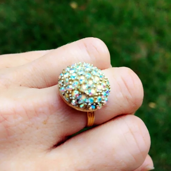 Vintage Auraura Borialis Adjustable Cluster Ring