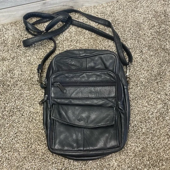 Leather Direct Men’s Messenger Army Travel Bag Crossbody