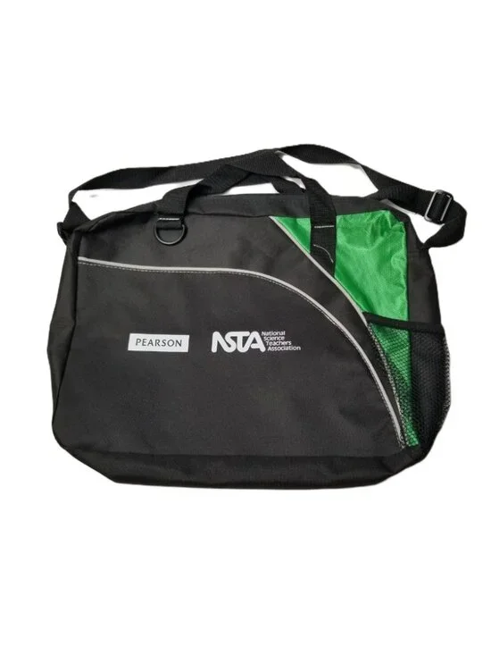 Pearson Project STEM Messenger Bag Teacher Conference Tote Black Shoulder Bag