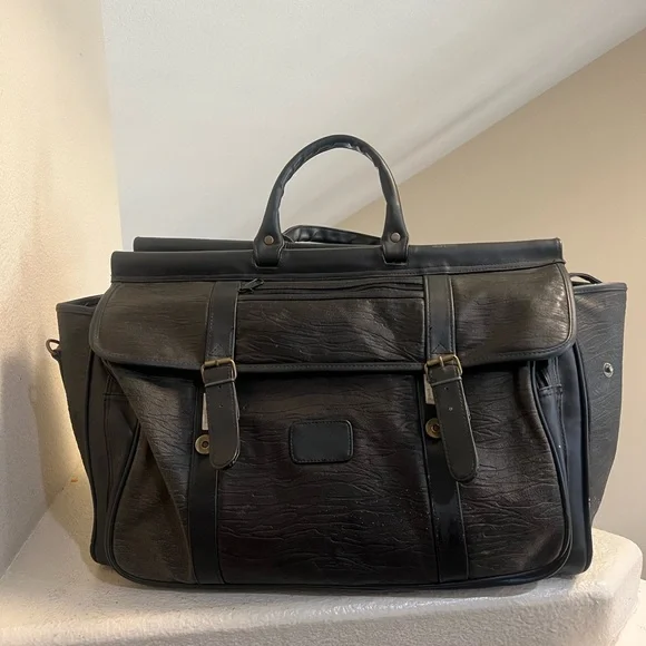 Unbranded Black Leather Messanger Bag Laptop Briefcase Shoulder‎ Travel Bag