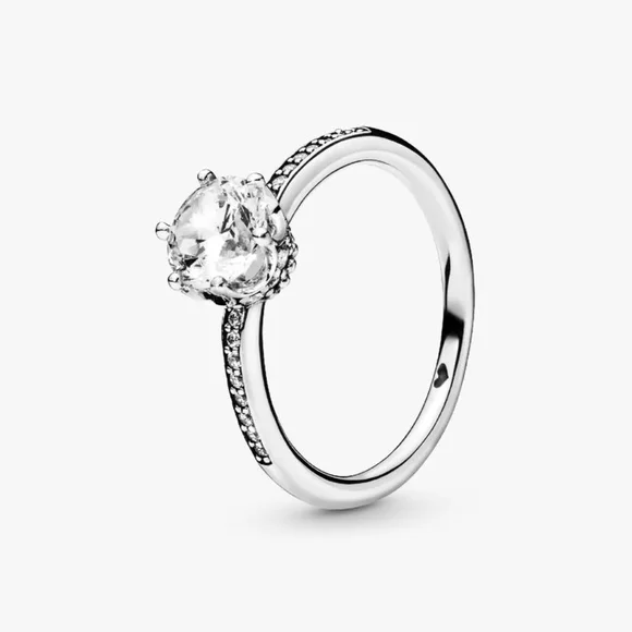 Pandora Clear Sparkling Crown Solitaire RingSterling silver 198289CZ-48