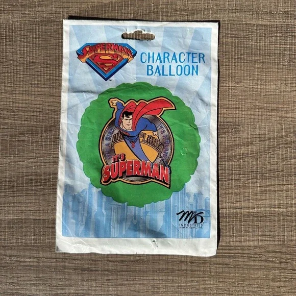 Vintage M & D Industries 1997‎ Superman Character Balloon Superhero Multicolor
