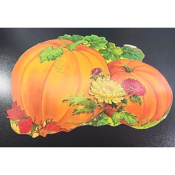 Pumpkins & Flowers Double Sided Die‎ Cut Bulletin Board Aid 12