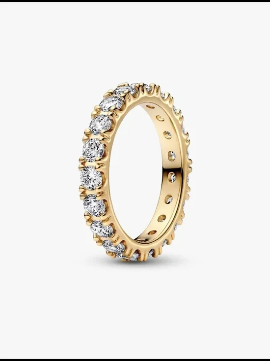 Pandora Sparkling Row Eternity Ring 160050c01-5614k gold plating