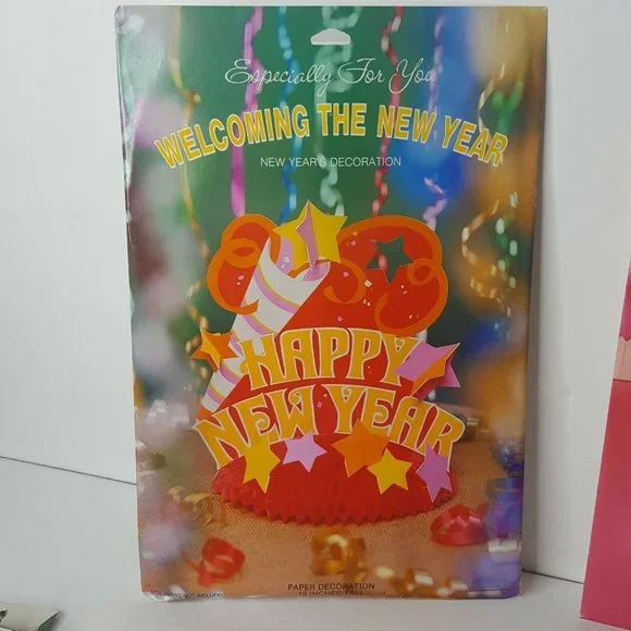 Happy New Year Paper Decor Old Stock American Greetings VTG 80s New Other