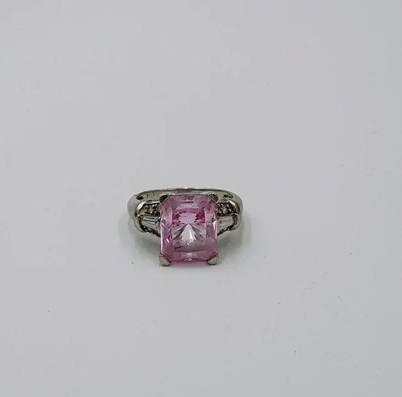 Sterling Silver 925 Pink Stone Ring