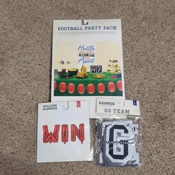 Football Sports Team Party Pack Balloons Banner Photo Props